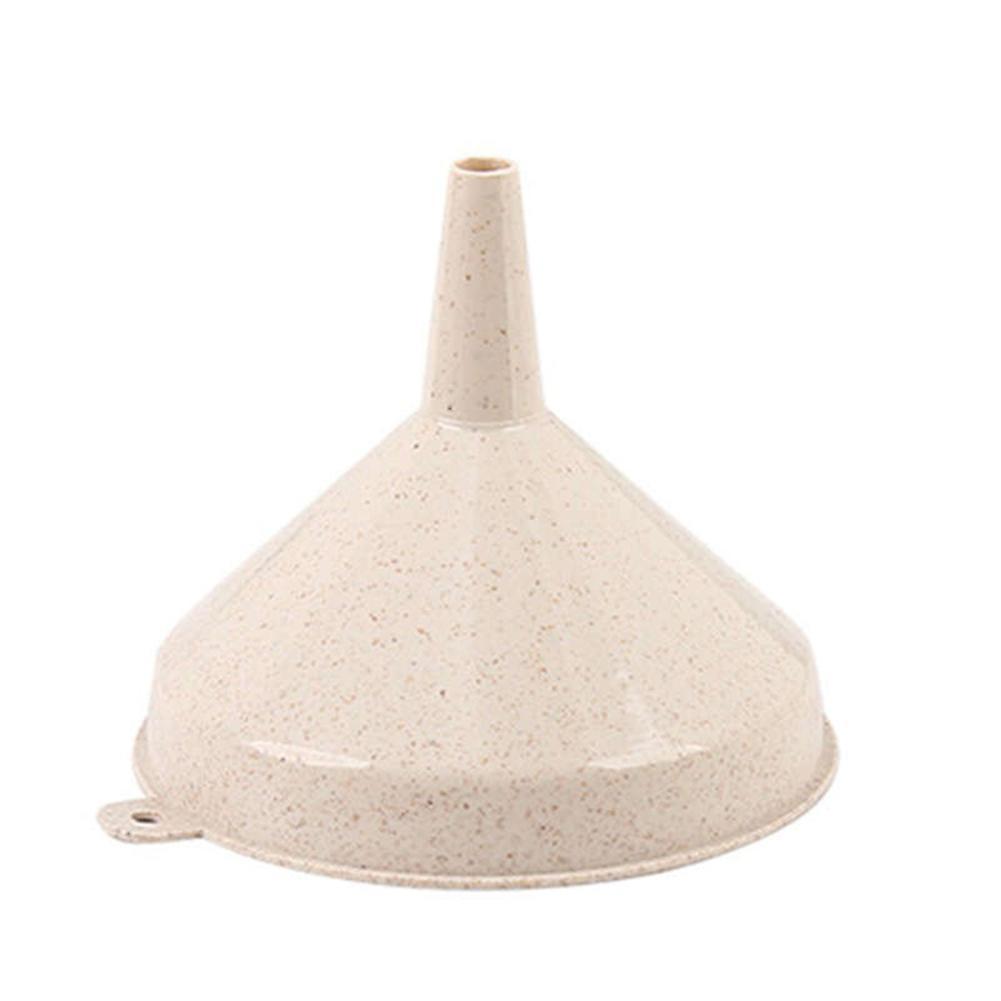 Wharick Practical Plastic Funnel Pour Transferring Liquid Oil Household Kitchen Tool Beige S