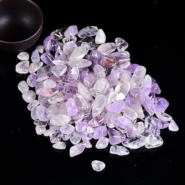 Slowmoose Natural Colorful Crystal Gravel Healing Energy Mineral Stone - Aquarium Home Lilac Amethyst 50g