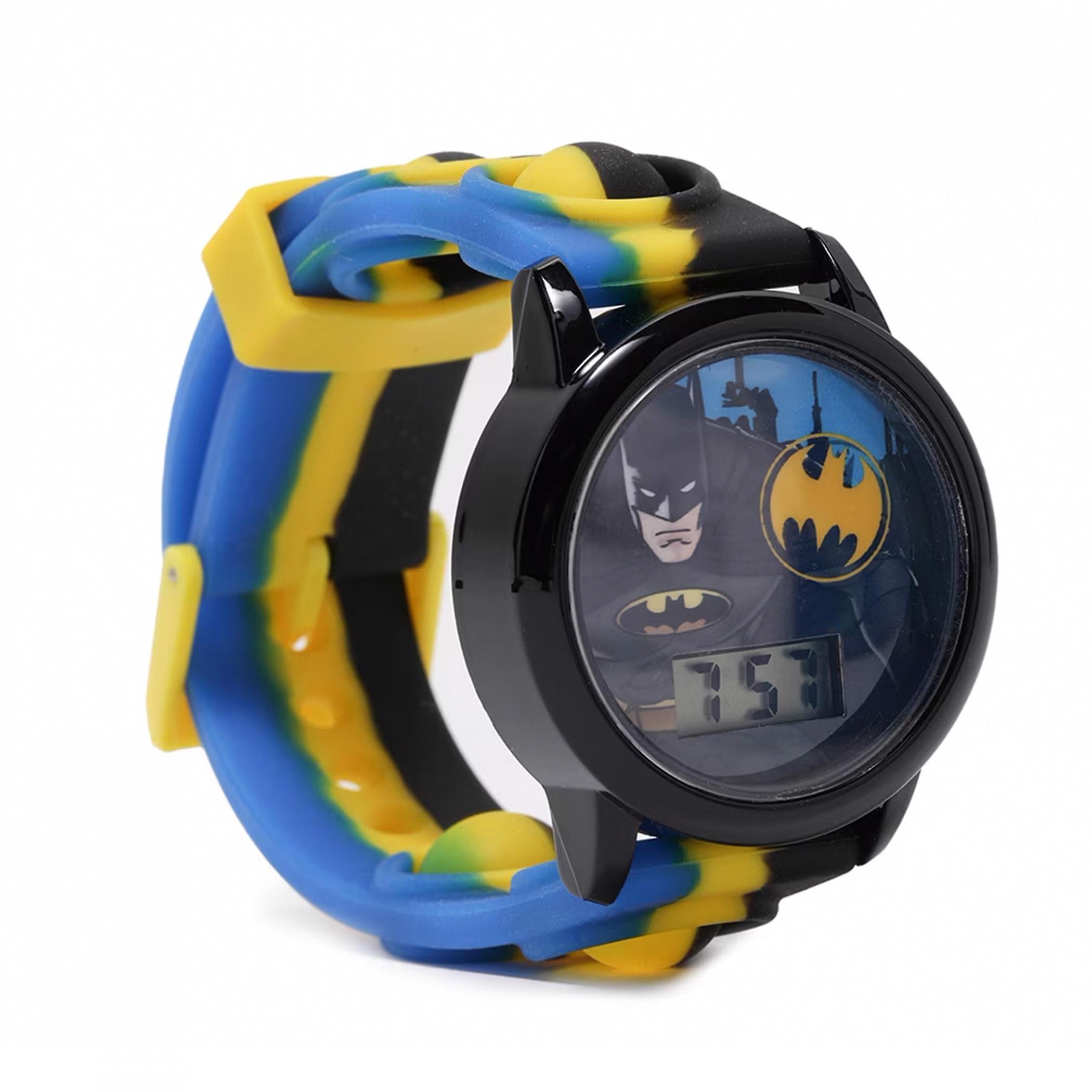 DC Comics Batman LCD Kid's Watch with Silicone Band Multi-Color