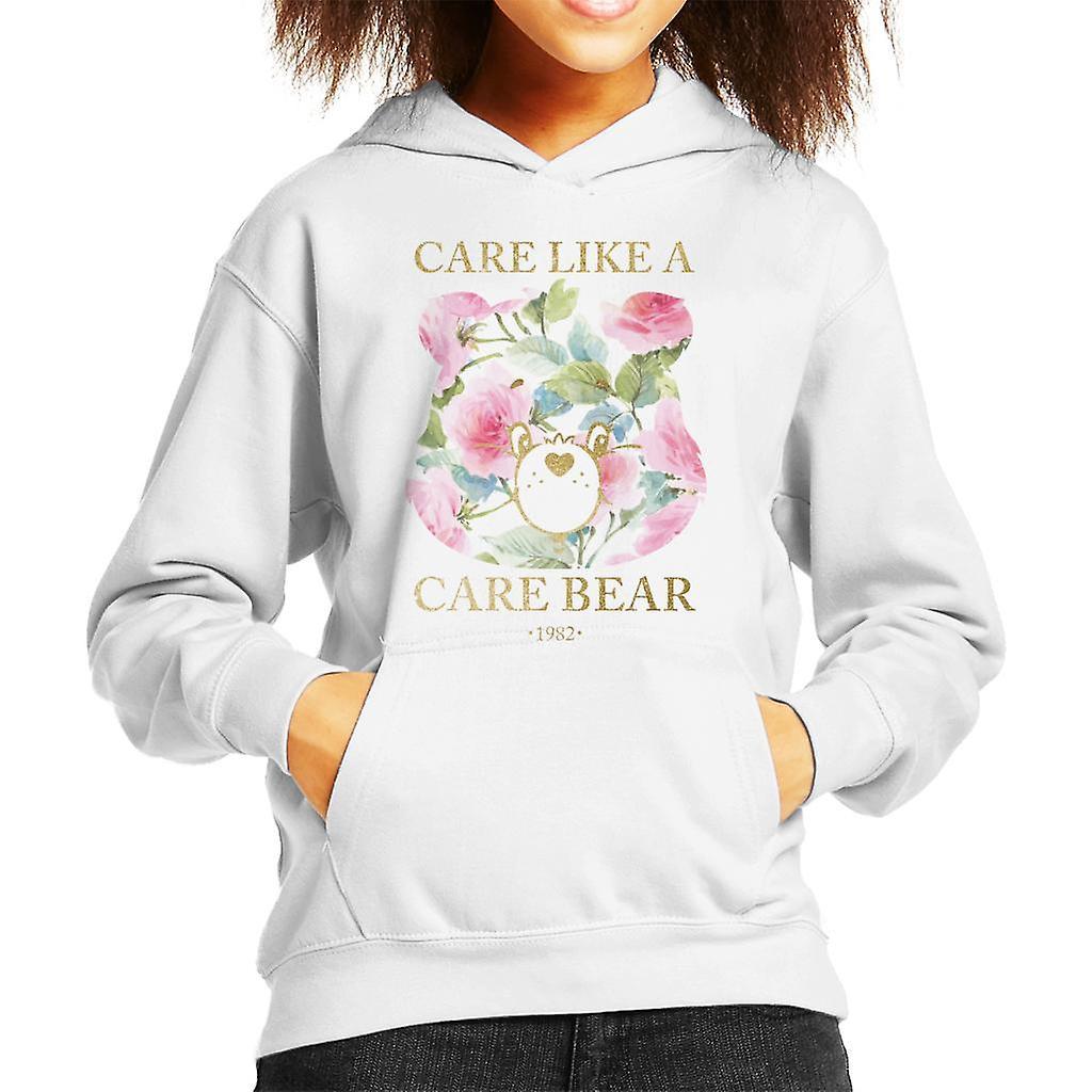 Care Bears Care Like A Care Bear Kid's Hooded Sweatshirt White X-Large (12-13 yrs)