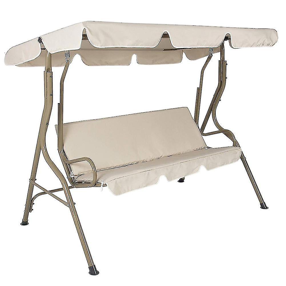 Winov 3 Seat Swing Canopies Seat Cushion Cover Set Patio Swing Chair Hammock Replacement Beige