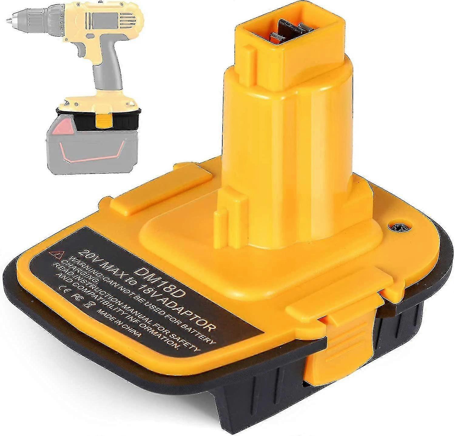 Asiv Dm18d Dca1820 Battery Adapter With Usb For Dewalt 20v/18v For Milwaukee M18 18v Lithium Battery Dcb204 Dcb205 Converter For Dewalt 18v/20v Nic...