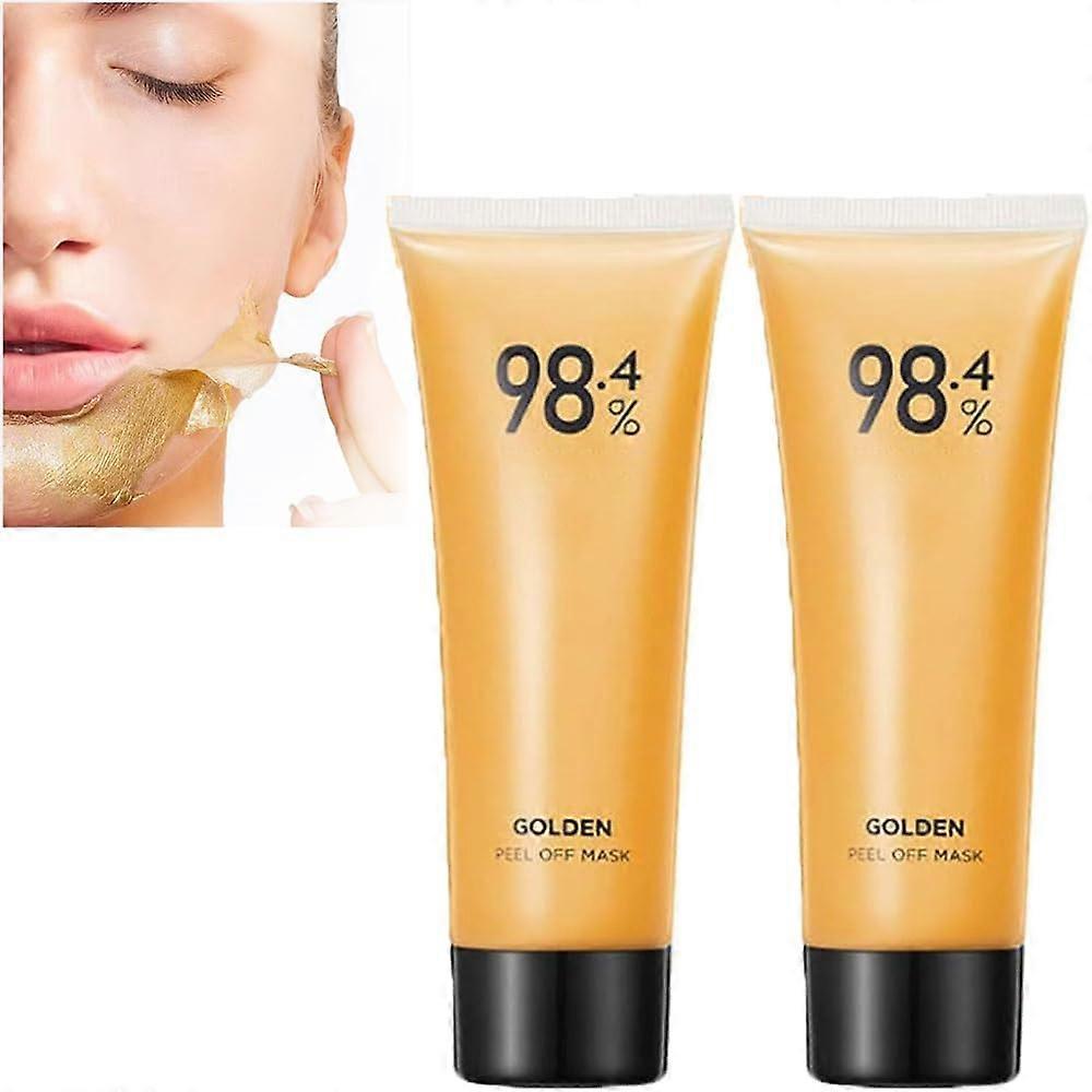 Unbrand Peel-Off Anti-Wrinkle Whiten Mask,98.4% Golden Peel Off Mask,24K Golden Peel Off Mask Blackhead Remover Mask, Anti-Aging Gold Face Mask for...