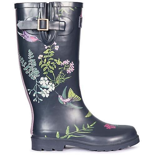 ek Wholesale Ladies trespass elena waterproof floral wellingtons Humming bird Uk-5