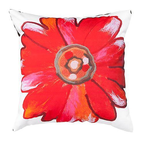 Gardenista Outdoor Scatter Cushion Back Cushions for Sofa Chair Water Resistance Printed Square Cushion Garden throw pillows  (Daisy Red) Blue