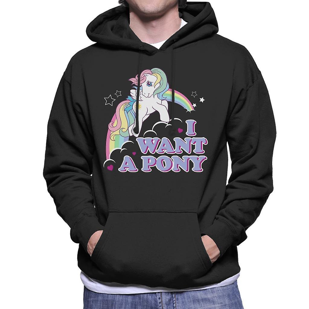 My Little Pony I Want A Pony Men's Hooded Sweatshirt Black Medium