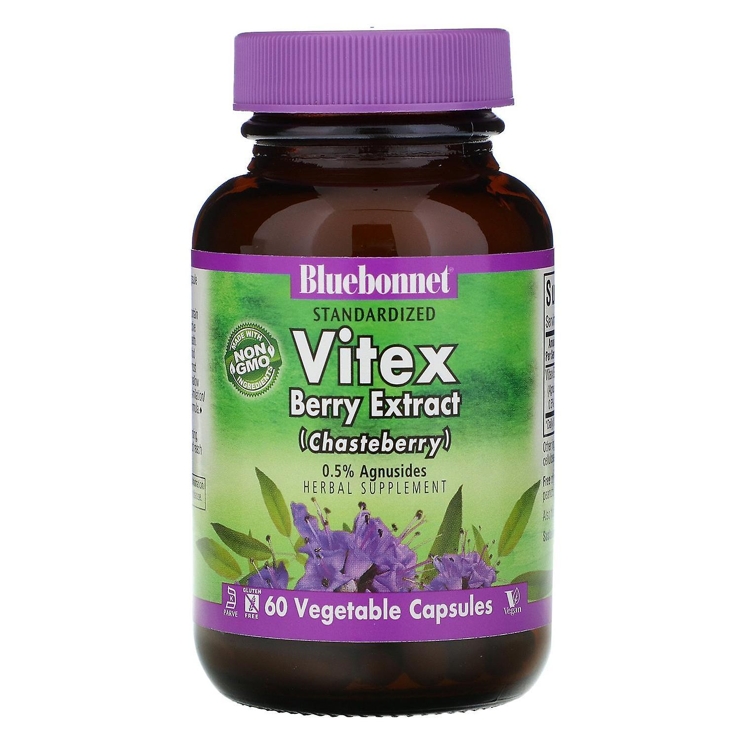 Bluebonnet Nutrition, Vitex Berry Extract, 60 Vegetable Capsules