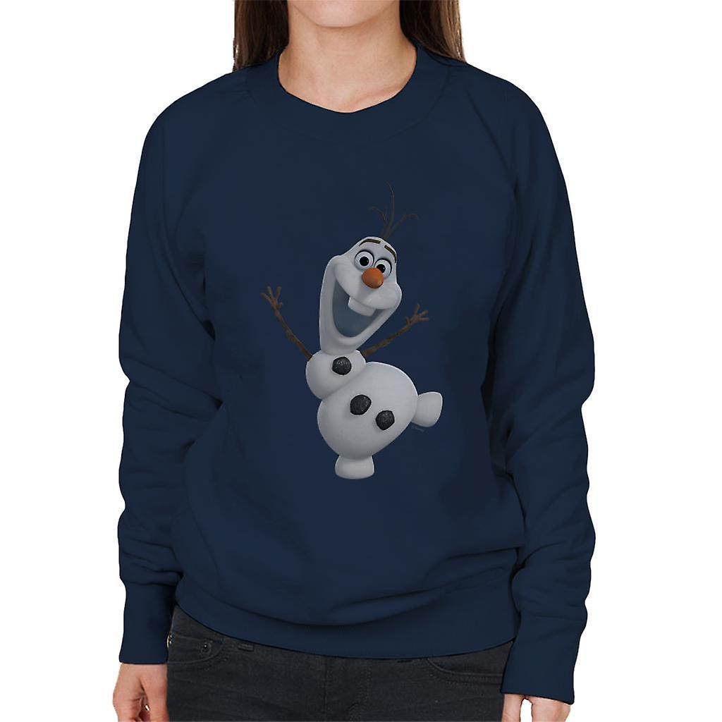 Disney Frozen Olaf Super Excited Women's Sweatshirt Navy Blue Medium