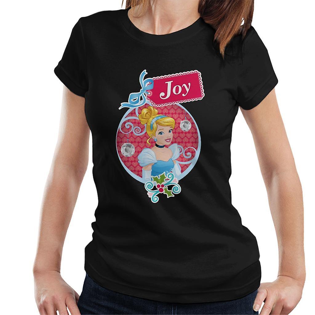 Disney Christmas Cinderella Joy Women's T-Shirt Black X-Large