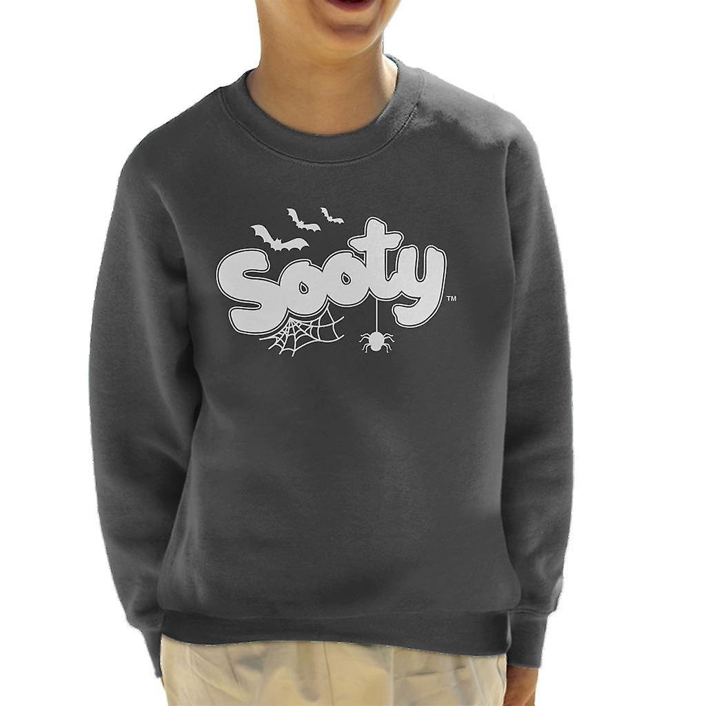 Sooty Halloween Glow In The Dark Logo Kid's Sweatshirt Charcoal Small (5-6 yrs)