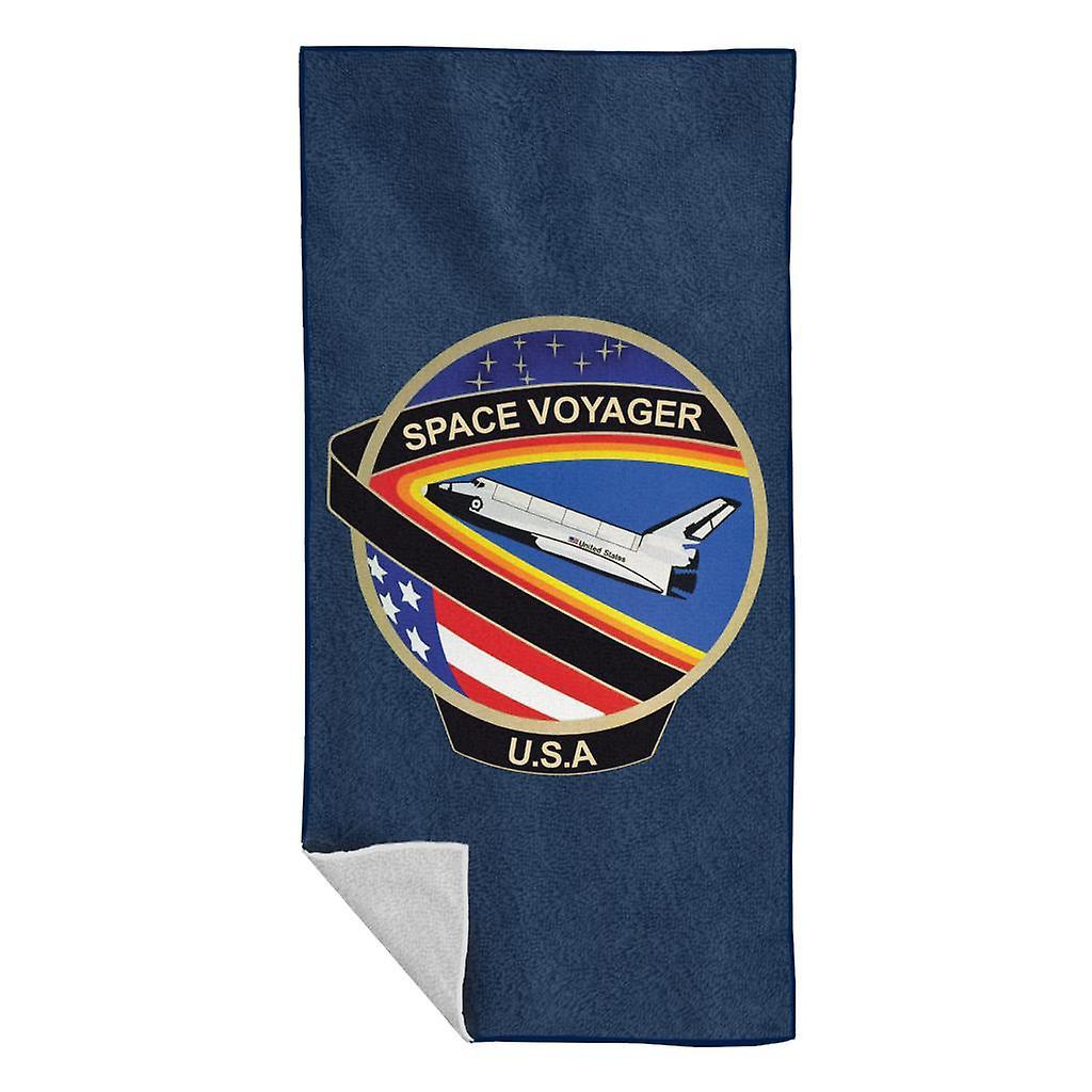 NASA STS 61C Space Shuttle Columbia Mission Patch Beach Towel Navy Blue 70 x 140cm