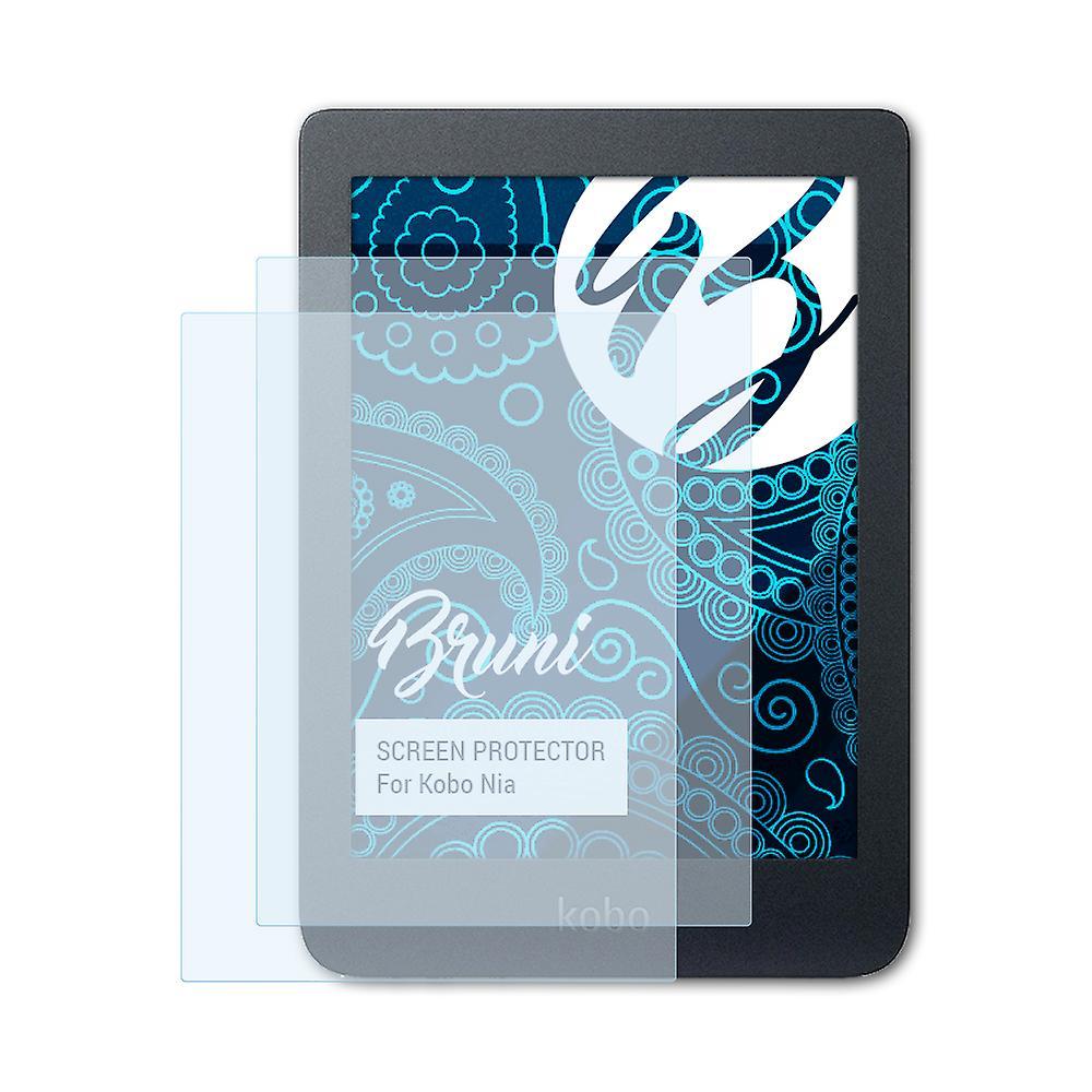 Bruni 2x protective film compatible with Kobo Nia film clear