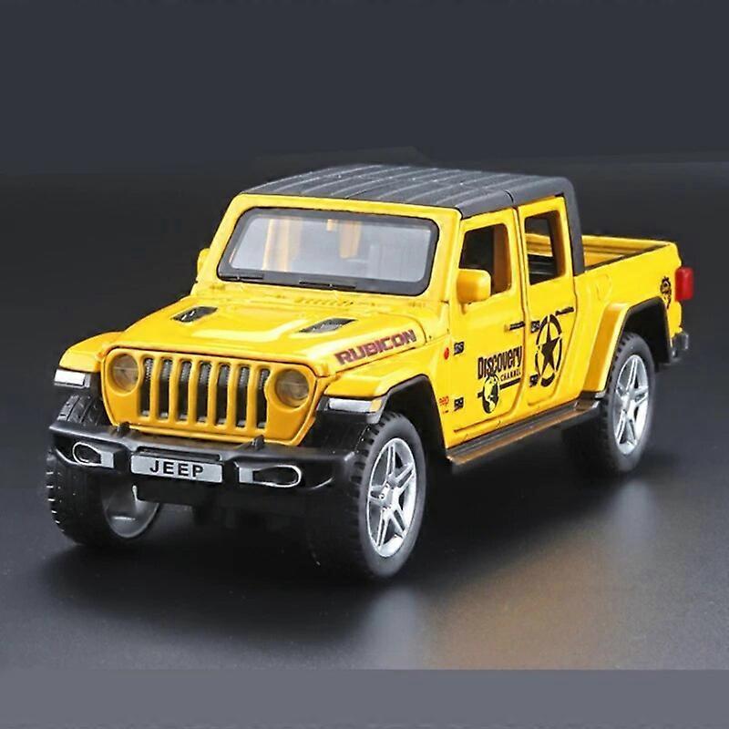 Redkid 1:32 Jeeps Wrangler Gladiator Alloy Pickup Car Model Diecasts Metal Toy Off-road Vehicles Model Simulation Collection Kids Gift Yellow