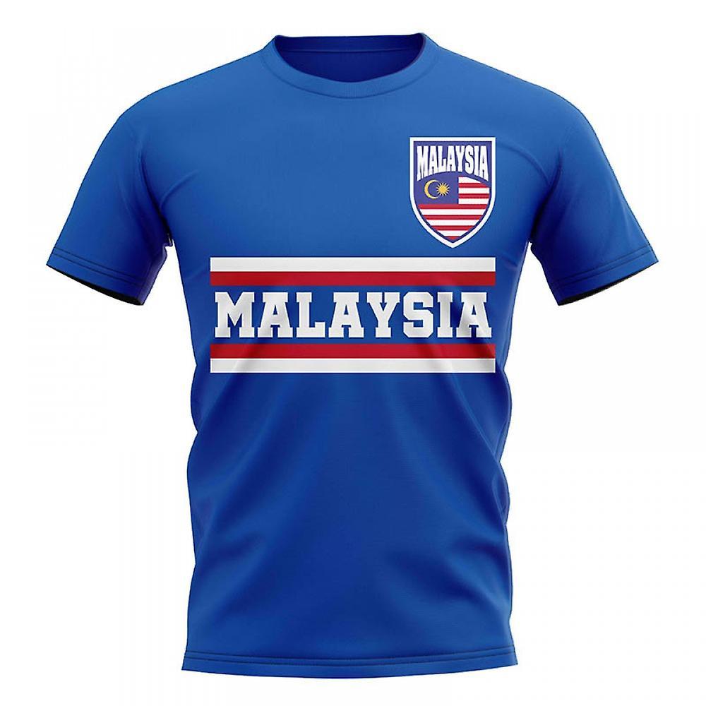 UKSoccerShop Malaysia Core Football Country T-Shirt (Blue) Womens XS (Size 8 - 30 inch Chest)