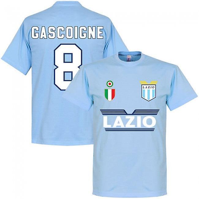 Soccer Tees Lazio Paul Gascoigne 8 Team T-Shirt - Sky Blue XL