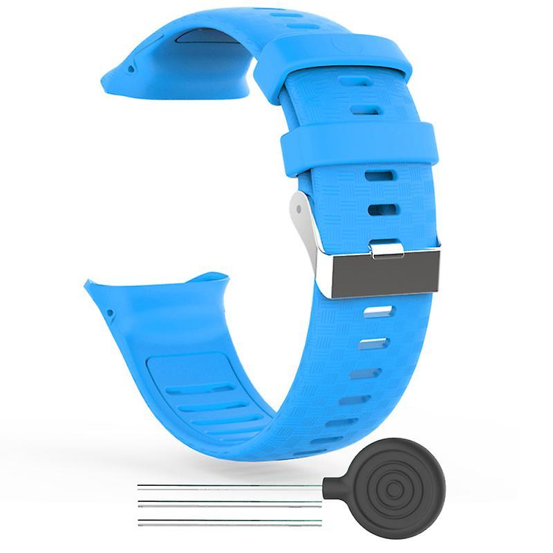 litelamg Replacement Silicone Soft Watchband Smart Watch Wrist Strap for Polar Vantage V Blue