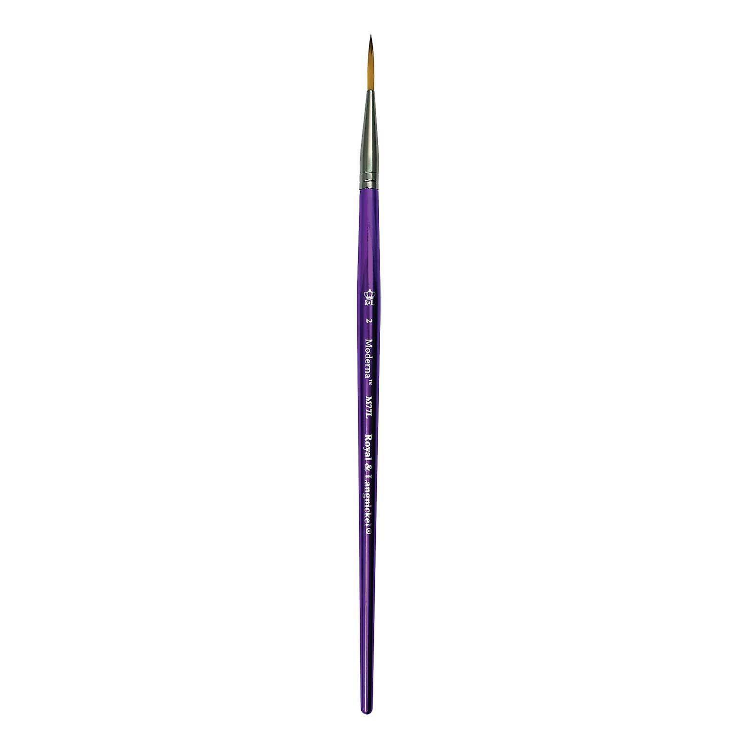 Royal & Langnickel Moderna Series 77 All Media Paint Brushes Purple Handle Liner 2