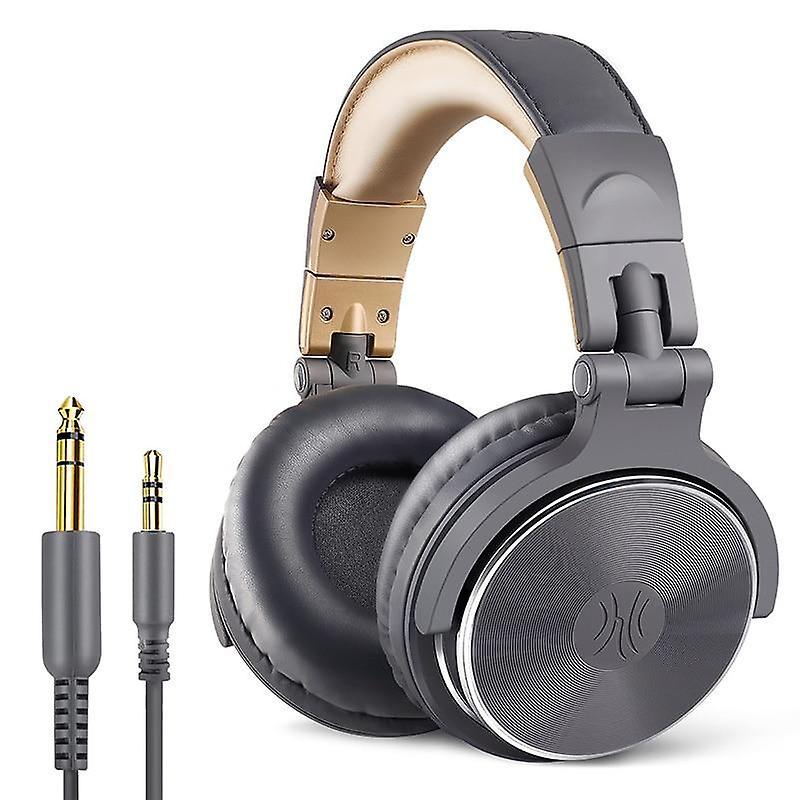 Slowmoose Wired Professional Studio Pro Dj Headphones With Microphone Over Ear Hifi Standard-Gray