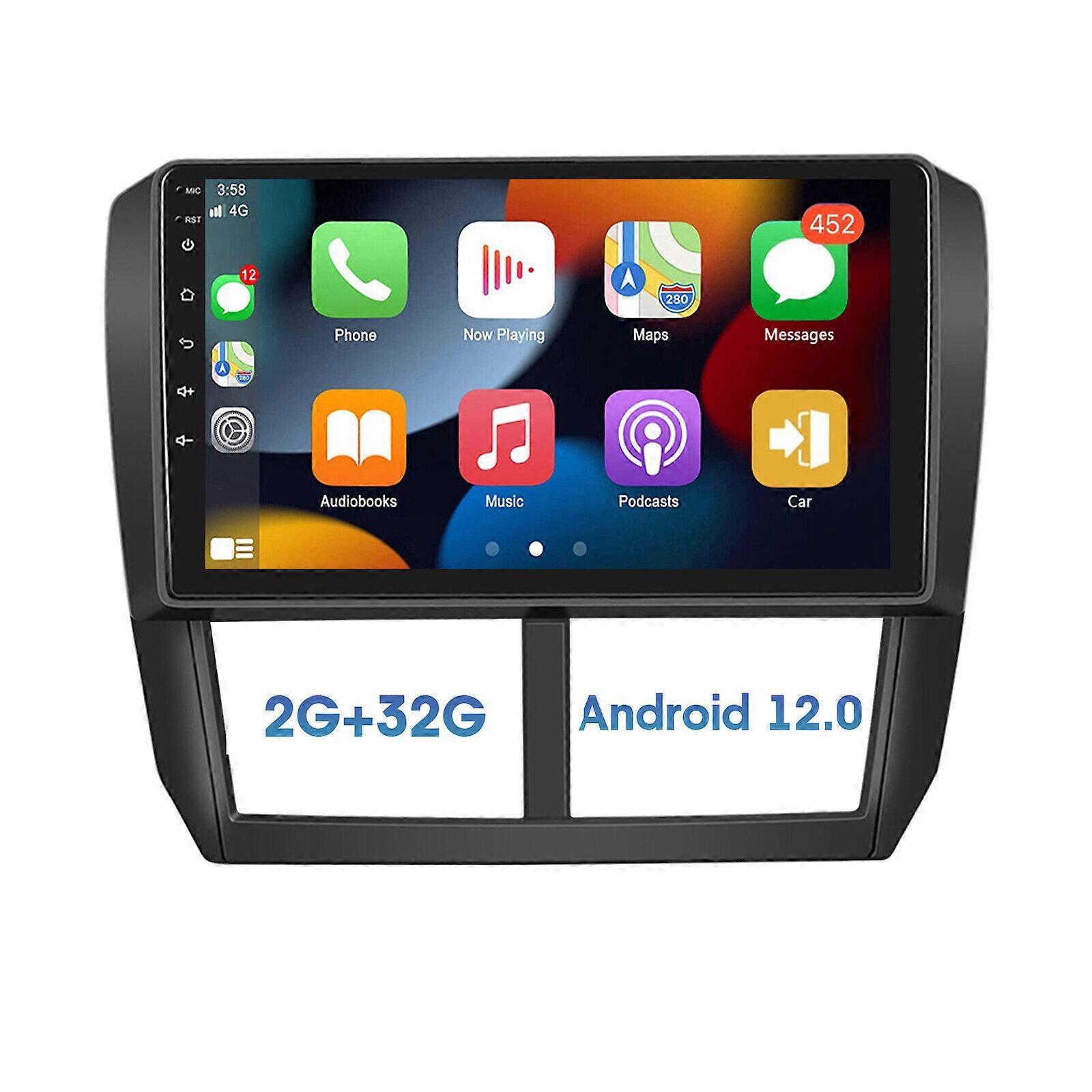 Unbrand Carplay Android 12 Car Radio 2gb+32gb For Subaru Forester Impreza Wrx 08-12 Gps