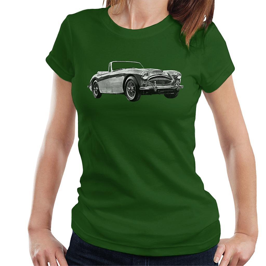 Austin Healey Grey British Motor Heritage Women's T-Shirt Bottle Green XX-Large