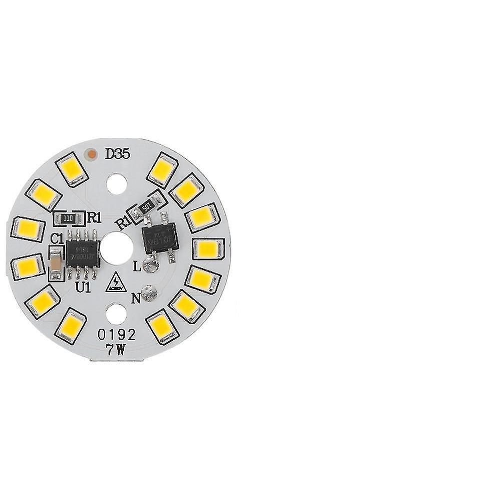 Slowmoose 1 Pc Diy Led Bulb Lamp, Ac220v Input Smart Ic Leds 7W warm white