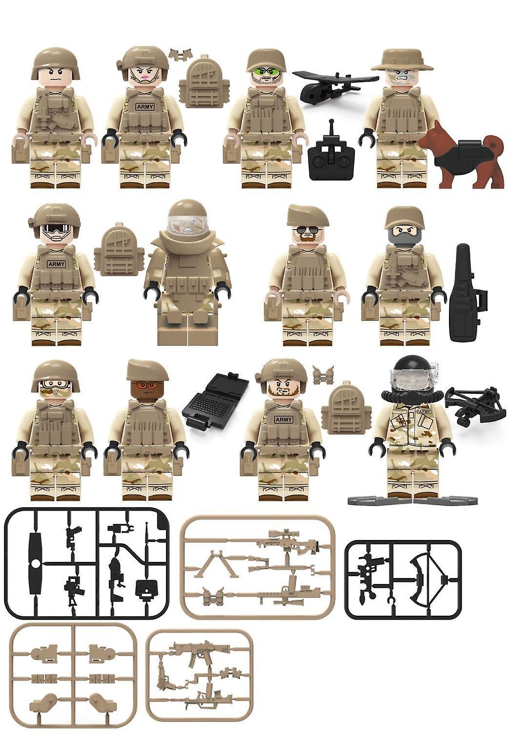 Slowmoose Building Block, Speciai Police Swat Team - Educational Brick Figure 1633