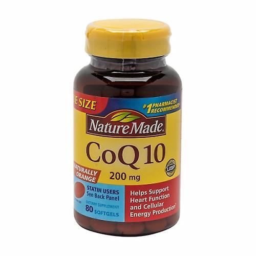 Nature Made CoQ 10,200 mg ,80 Softgels (Pack of 1)