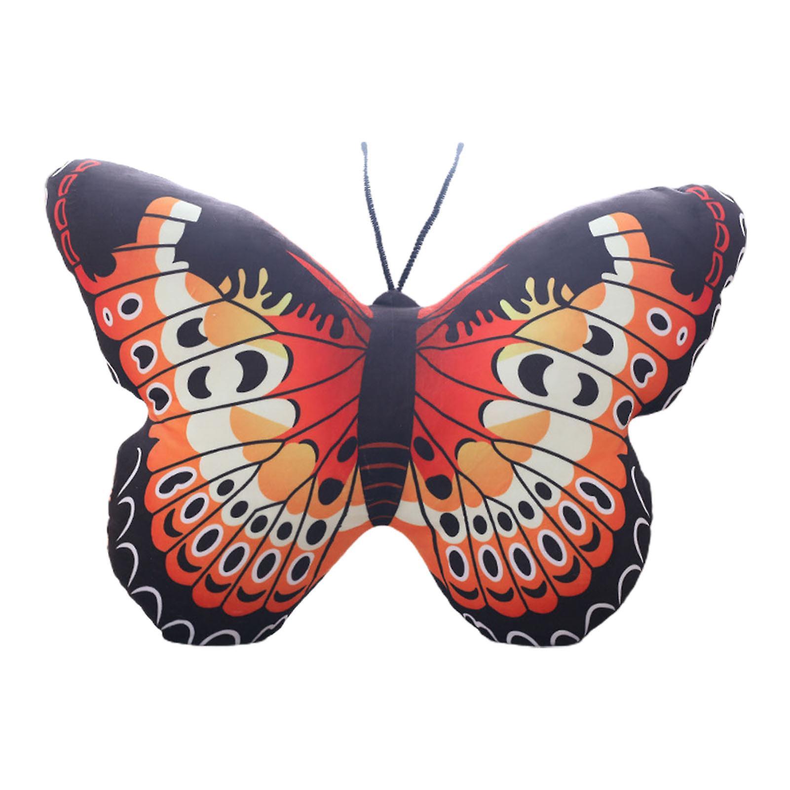 Yamaler Butterfly Plush Pillow Vivid Look Soft PP Cotton Filling Animal Doll Plushies Companion Sofa Pillow Stuffed Animal Pillow Simulation Insect...