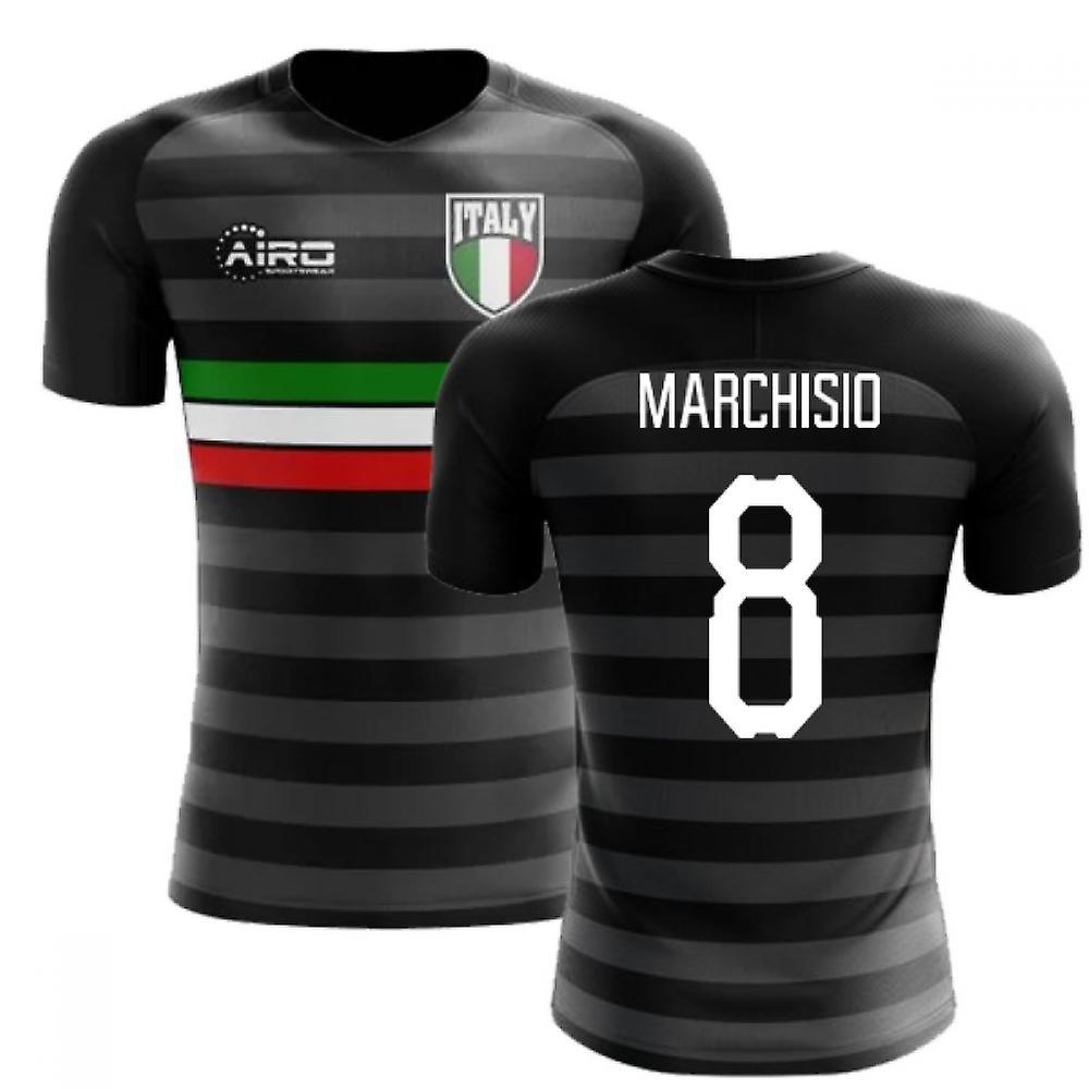 Airo Sportswear 2023-2024 Italy Third Concept Football Shirt (Marchisio 8) Black Large 42-44 inch Chest (104-112cm)