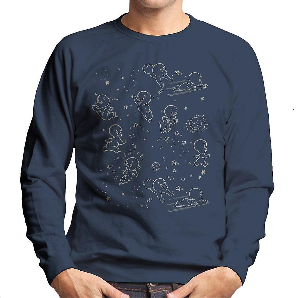 Casper The Friendly Ghost Night Stars Men's Sweatshirt Navy Blue XX-Large