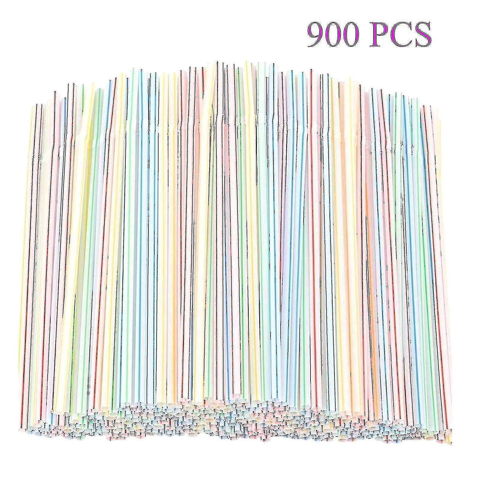 Plastic Straws 900pcs Plastic Disposable Straws For Parties/bar/beverage Shops/home Straws