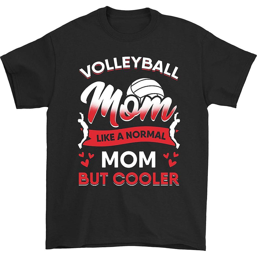 HISHARK Volleyball mom like a normal mom but cooler t-shirt Black XXL