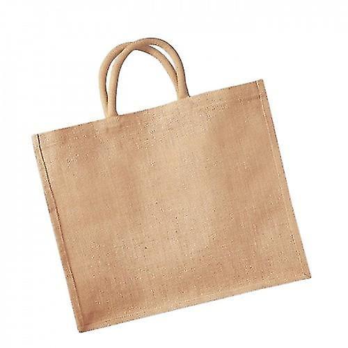 Westford Mill Jumbo Jute Shopper Bag (29 Litres) (Pack of 2) Natural One Size