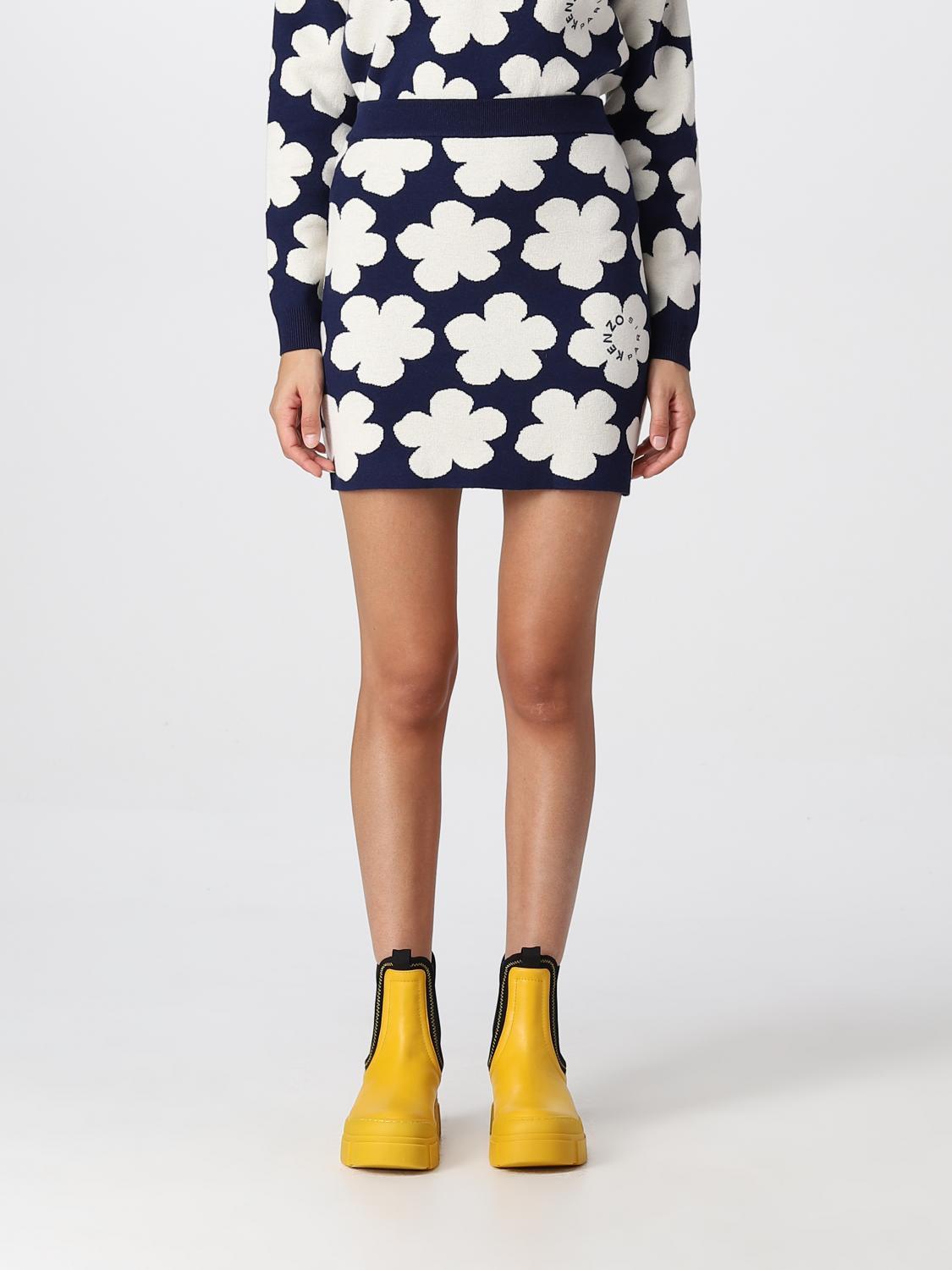 Skirt KENZO Woman colour Navy