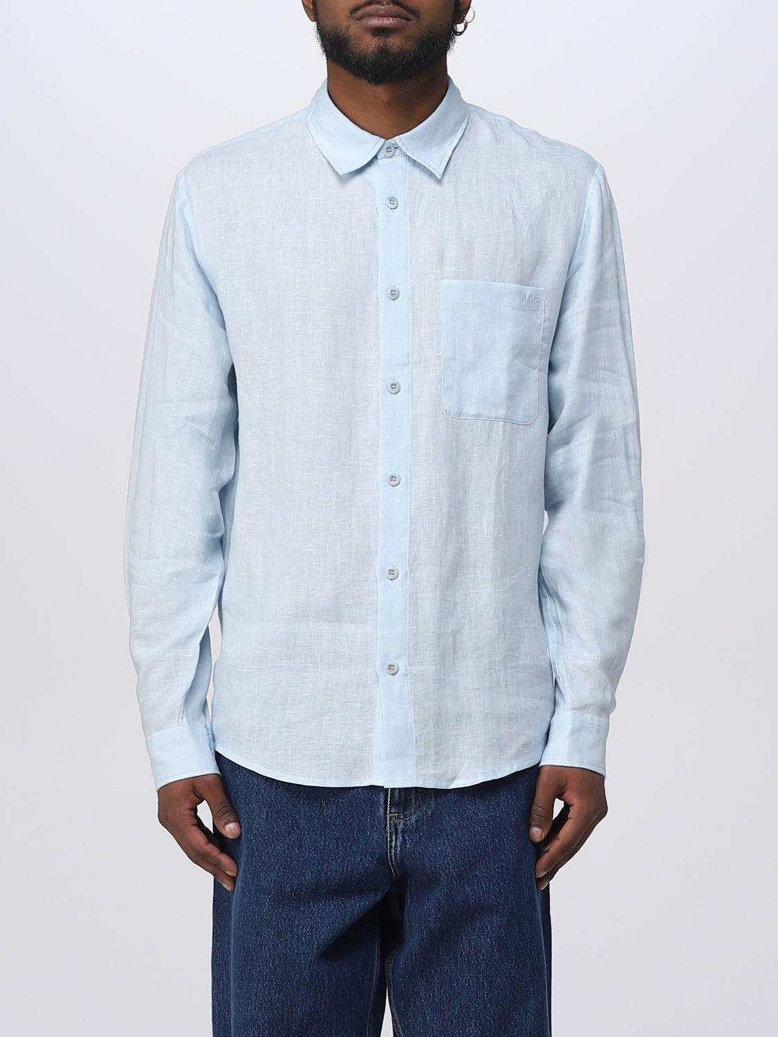 Shirt A.P.C. Men colour Gnawed Blue