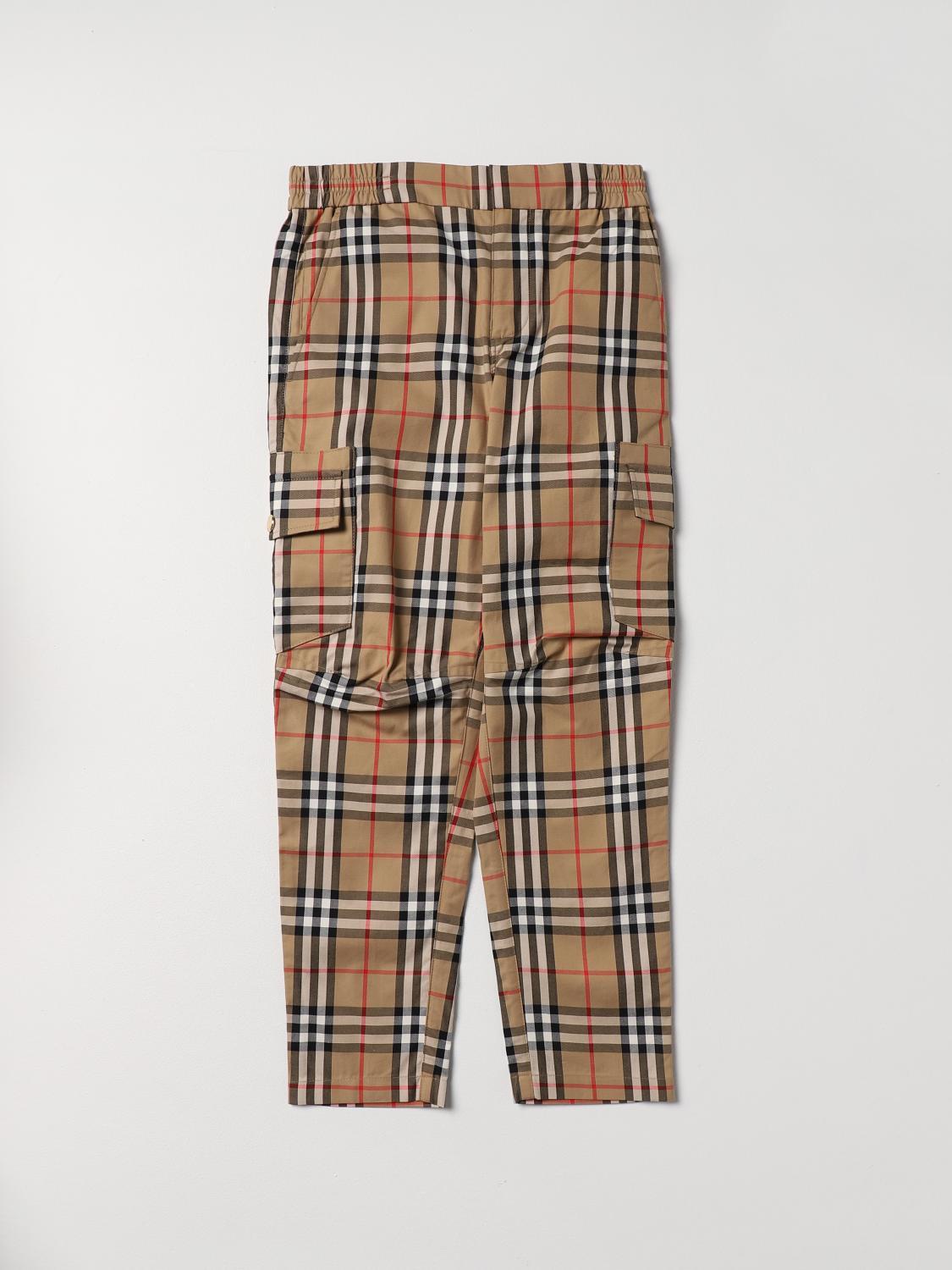 Trousers BURBERRY KIDS Kids colour Beige