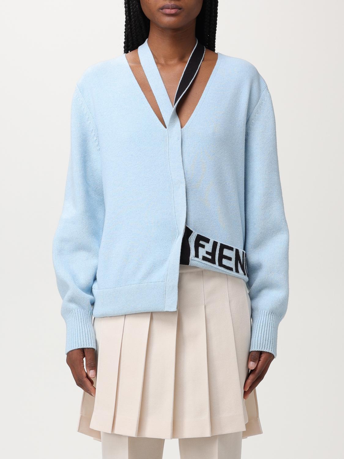 Jumper FENDI Woman colour Sky Blue