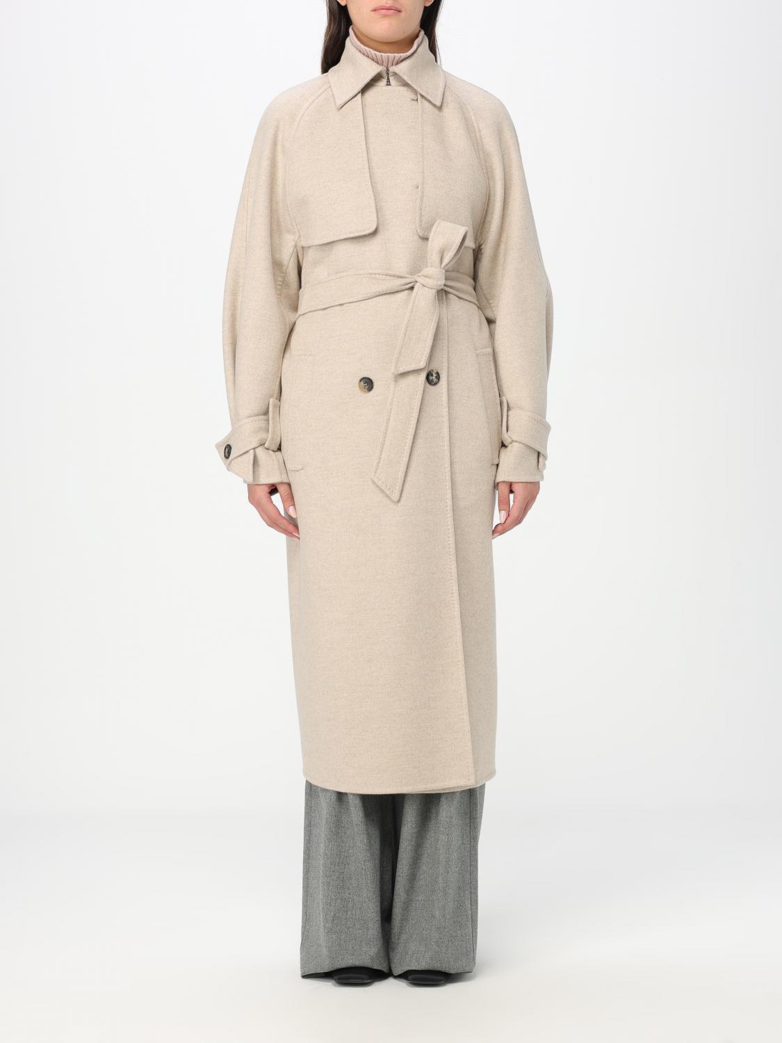 Coat MAX MARA Woman colour Beige