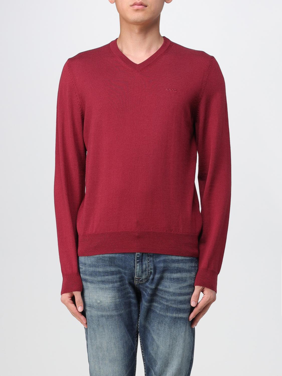 Jumper BOSS Men colour Burgundy