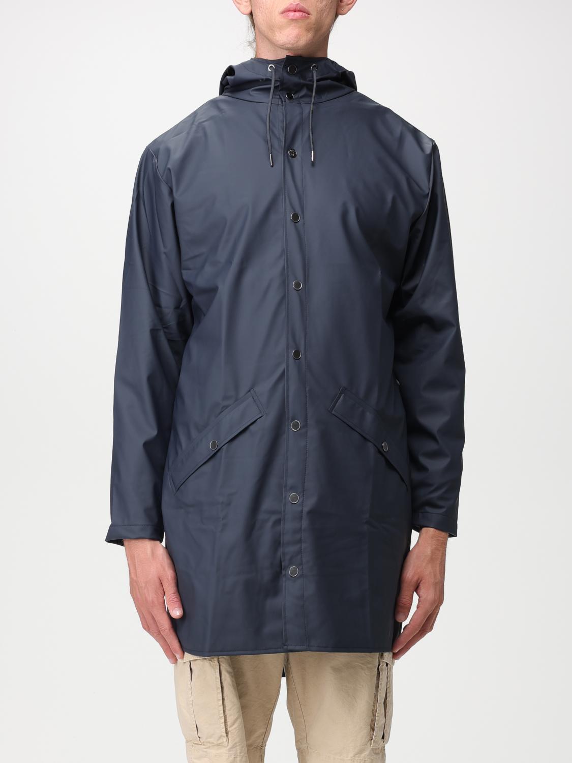 Women's Rains Long Unisex Jacket - Navy - Size: 6