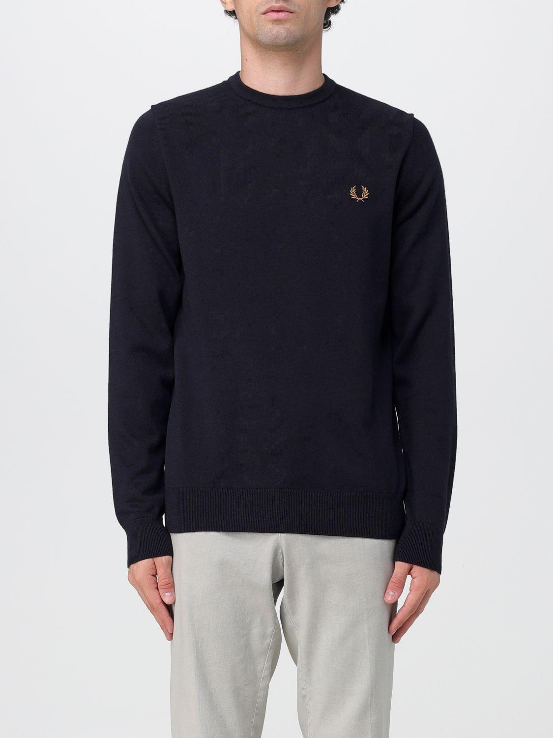 Fred Perry Men's Crew Neck Knit - Navy - Size: LARGE