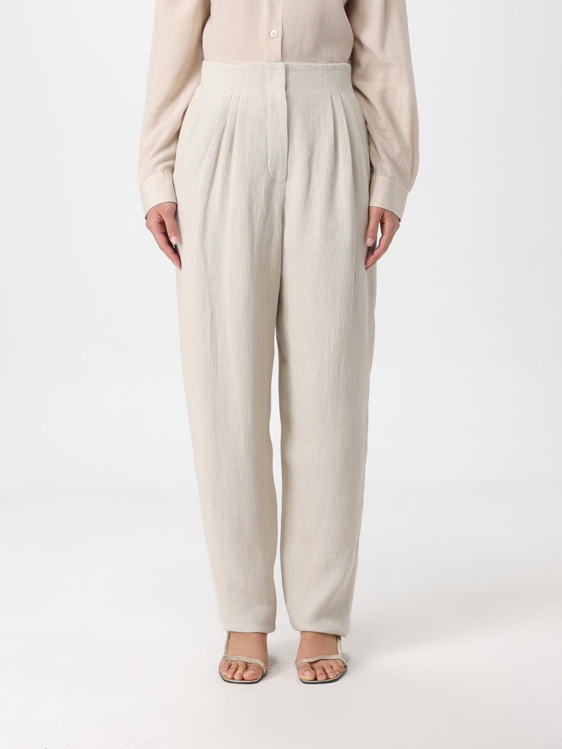 Trousers EMPORIO ARMANI Woman colour Natural