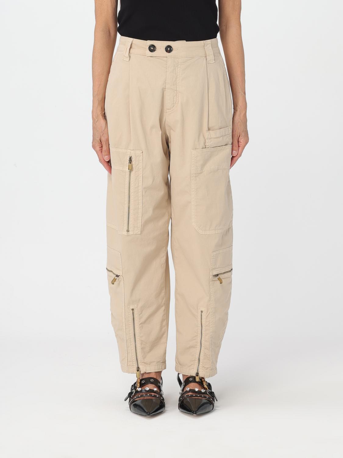 Trousers PINKO Woman colour Beige