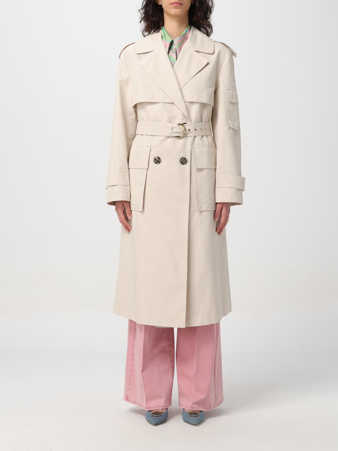 Trench Coat PINKO Woman colour Beige