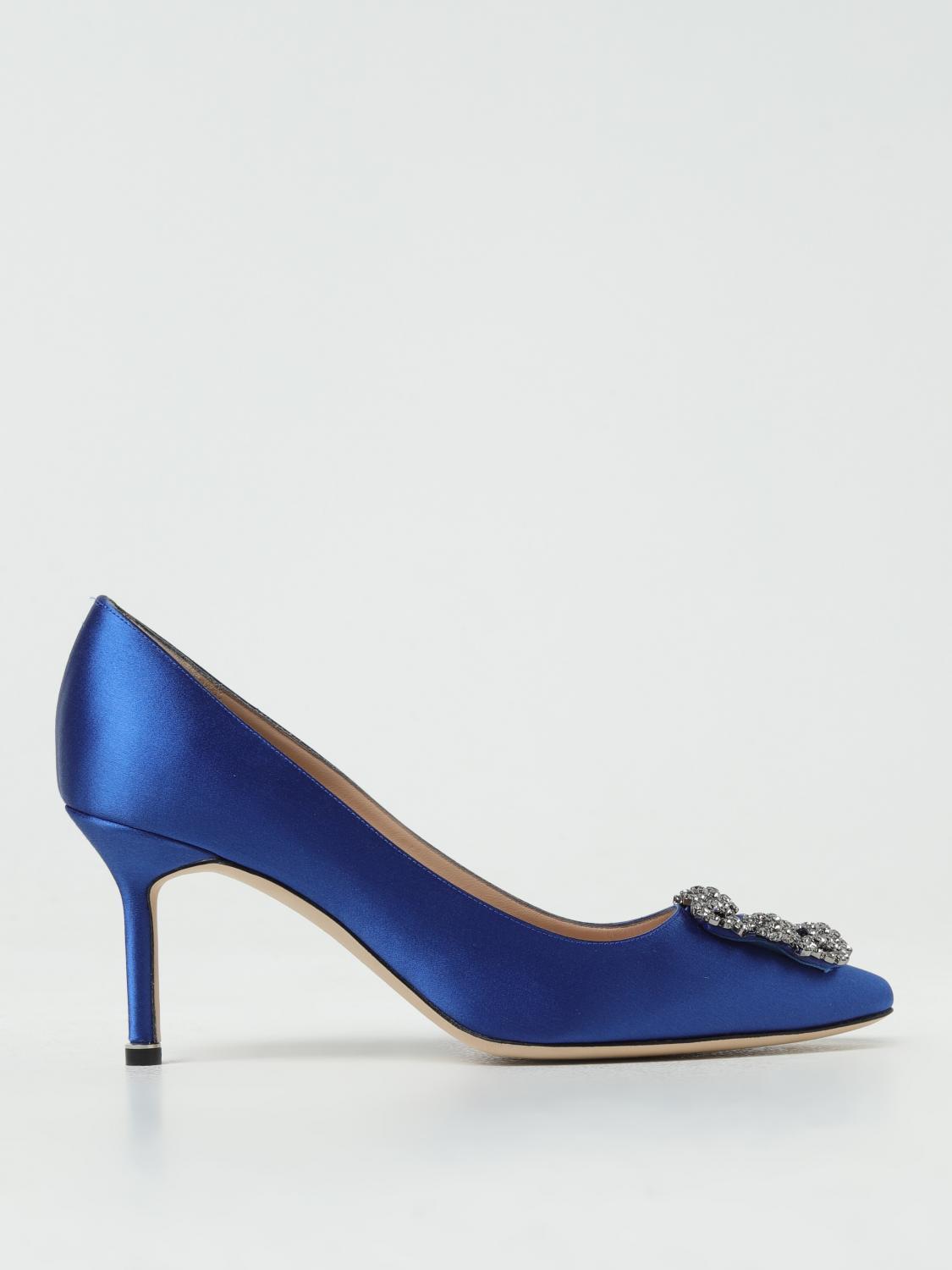 Court Shoes MANOLO BLAHNIK Woman colour Royal Blue