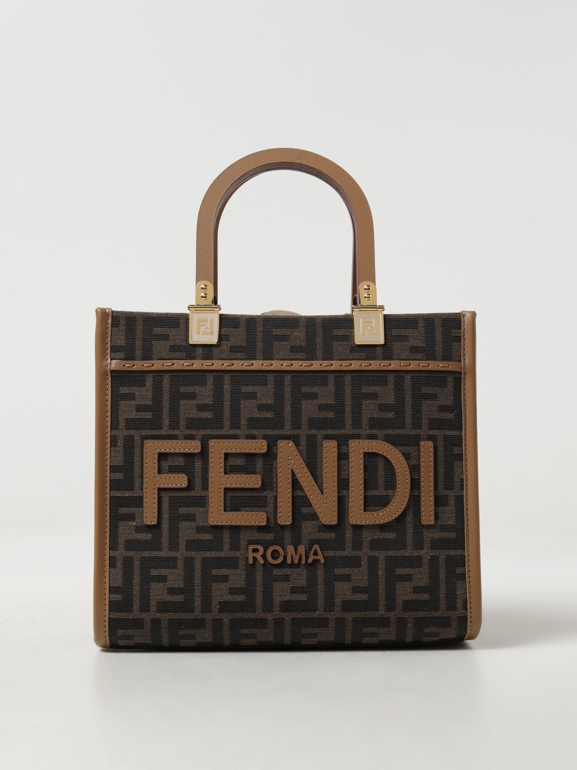 Handbag FENDI Woman colour Tobacco