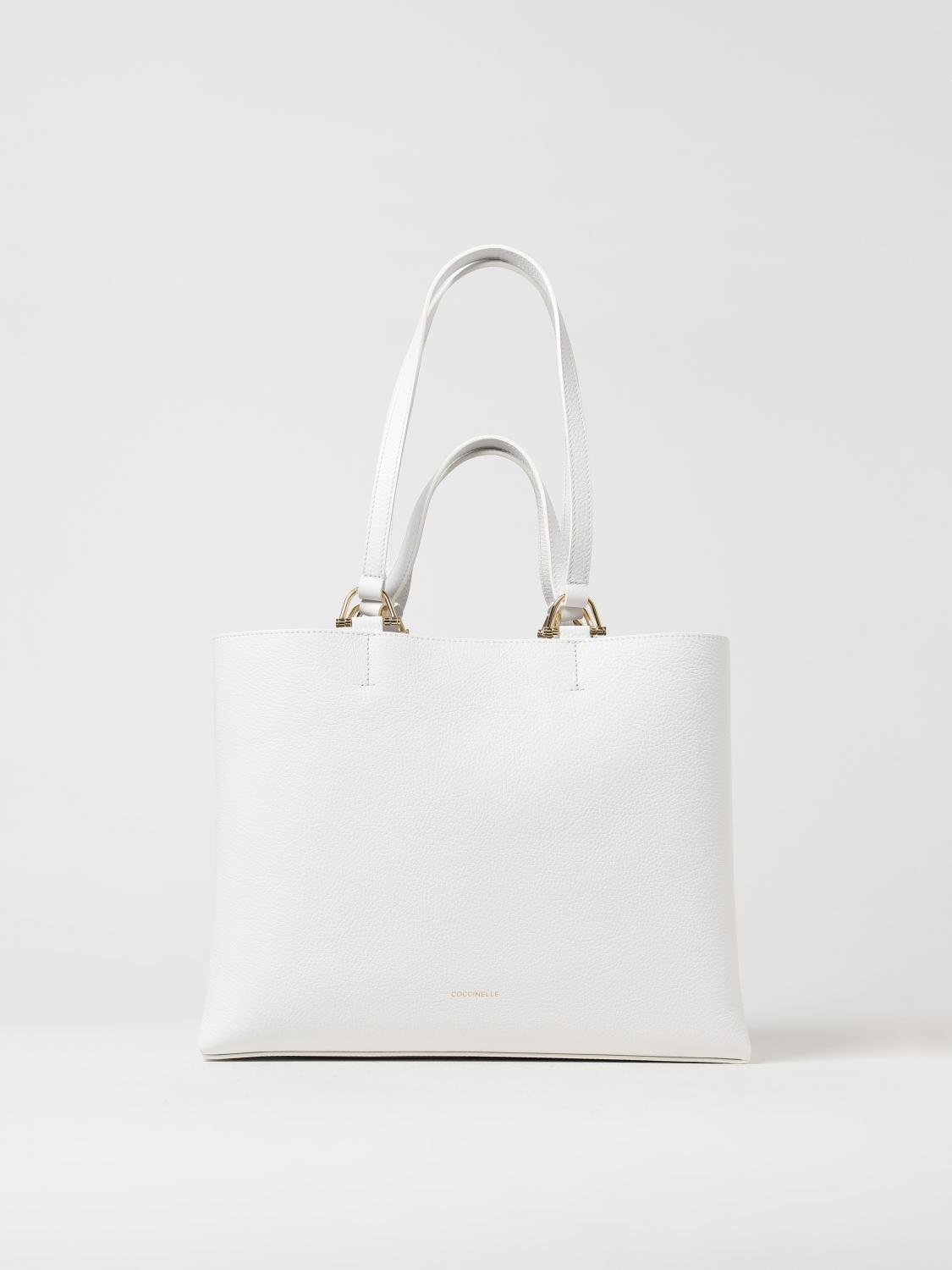 Tote Bags COCCINELLE Woman colour White