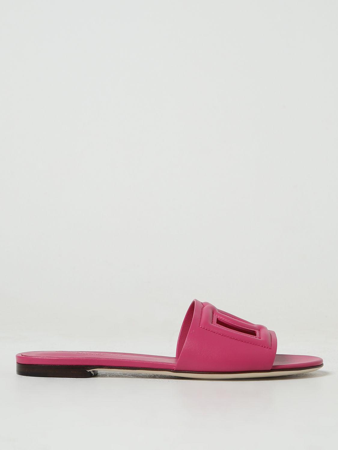 Flat Sandals DOLCE & GABBANA Woman colour Fuchsia