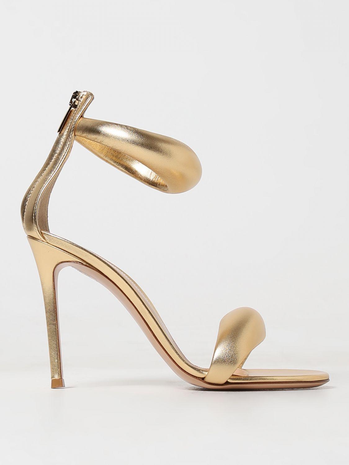 Heeled Sandals GIANVITO ROSSI Woman colour Gold