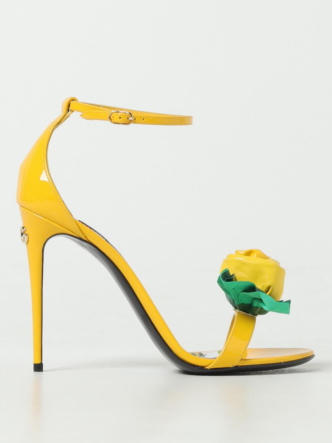 Heeled Sandals DOLCE & GABBANA Woman colour Yellow